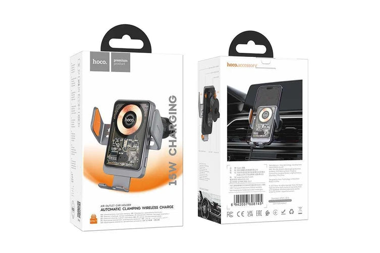 HW7 Transparent Discovery Edition wireless Car Phone Holder wholesale mobile accessory