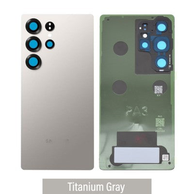 Samsung S25 Ultra Back Glass with Adhesive -Oem- Titanium Grey