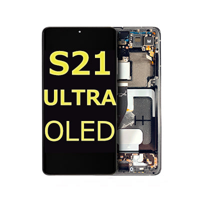 Samsung Galaxy S21 Ultra Compatible Amoled Assembly - Soft Oled Aftermarket - Silver