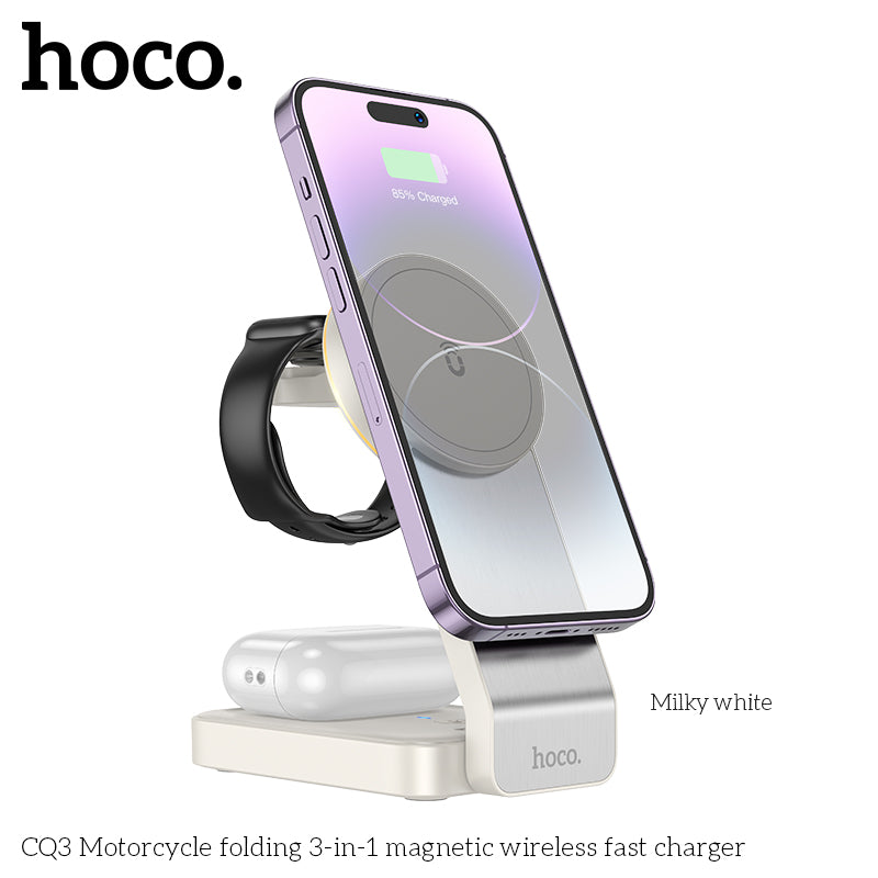 CQ3 Folding 3-in-1 MSafe Wireless Charging for Phones and Apple Watch Black