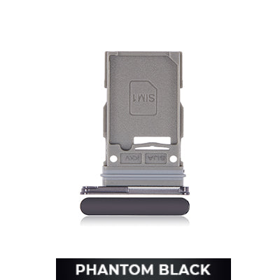 Single SIM Card Tray for Samsung Galaxy S22/S22 Plus-Phantom Black-OEM