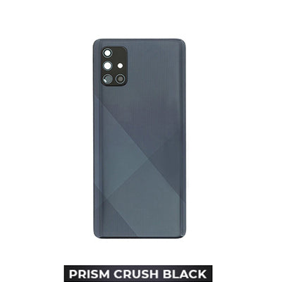 Samsung A71/A715 Back Glass With Camera Lens And Adhesive - Prism Crush Black