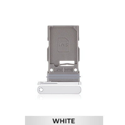 Single SIM Card Tray for Samsung Galaxy S22 Ultra-White-OEM