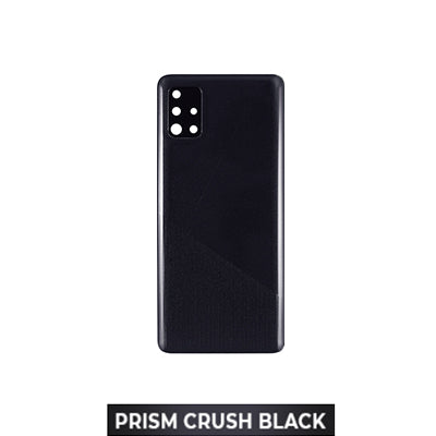 Samsung  A51 4G/A515 Back Glass With Camera Lens And Adhesive - Prism Crush Black