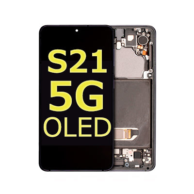 Samsung Galaxy S21 Compatible Amoled Assembly - Soft Oled Aftermarket - Pantom Gray