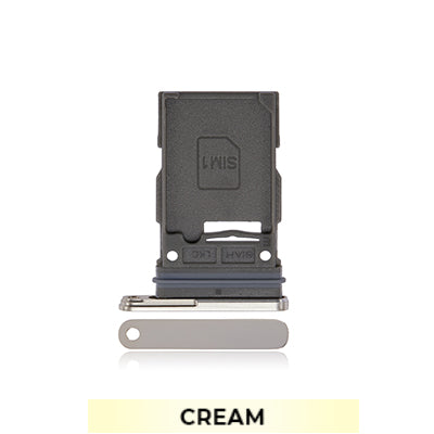Single SIM Card Tray for Samsung Galaxy S23 Ultra-Cream-OEM