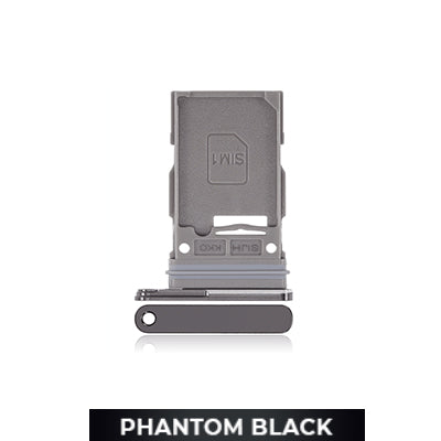 Single SIM Card Tray for Samsung Galaxy S22 Ultra-Phantom Black-OEM