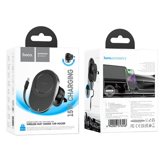 HOCO HW12 Car Holder to Air Vent with Wilress Car Phone Holder wholesale mobile accessory