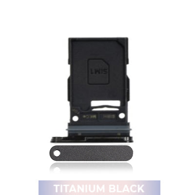Single SIM Card Tray for Samsung Galaxy S24 Ultra-Titanium Black-OEM