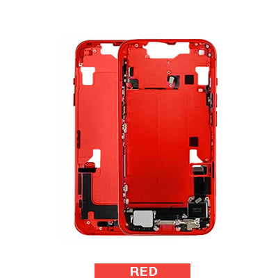 iPhone 14 Oem Mid Frame Housing With Small Parts - Red