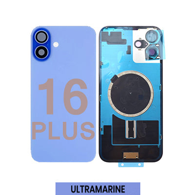 iPhone 16 Plus Compatible Back Glass With Camera Lens And Magsafe Magnet OEM - Ultramarine