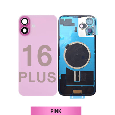 iPhone 16 Plus Compatible Back Glass With Camera Lens And Magsafe Magnet OEM - Pink