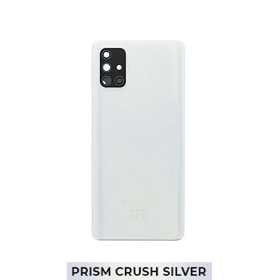 Samsung A71/A715 Back Glass With Camera Lens And Adhesive - Prism Crush Silver