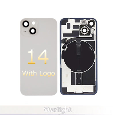Iphone 14 Back Glass with 3M Adhesive With Camera Lens + Magnet + Wireless Flex Charger OEM Starlight