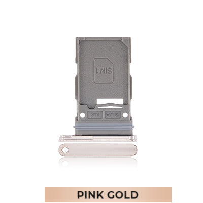 Single SIM Card Tray for Samsung Galaxy S22/S22 Plus-Pink Gold-OEM