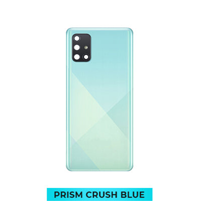 Samsung A71/A715 Back Glass With Camera Lens And Adhesive - Prism Crush Blue