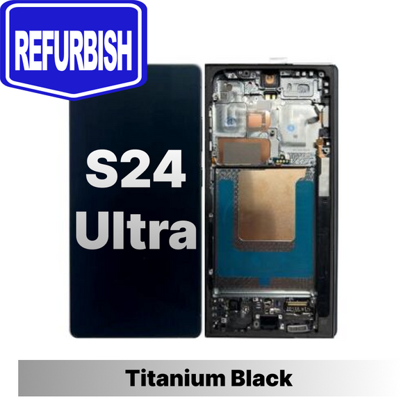 Samsung Galaxy S24 Ultra Refurbished  Assembly with Frame - Titanium Black
