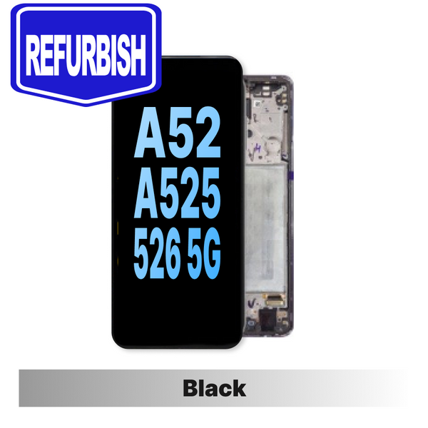 Samsung Galaxy A52 4G A525/A52 5G A526 Refurbished Oled Screen With Frame - Black