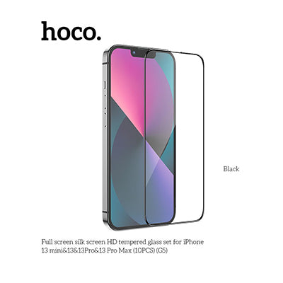 HOCO G5 Full Silk Screen HD Tempered Glass Screen Protector For iP13 Mini - 10 Pack