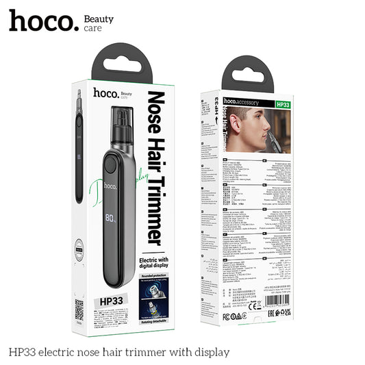 Hoco HP33 electric nose hair trimmer with display - Silver