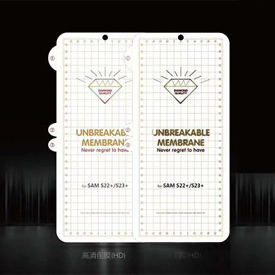 Unbreakable Membrane Screen Protector for Galaxy S23 Plus - 2 PACK