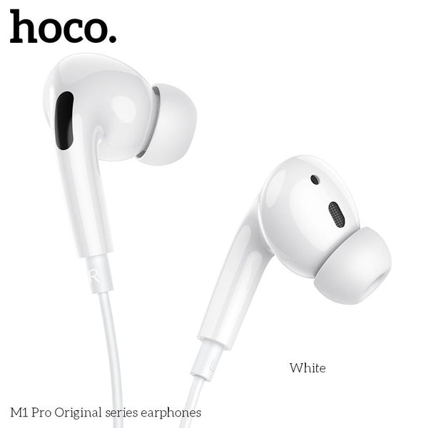 HOCO M1 Pro Stereo Wired Earphone with Mic 3.5mm Jack - White