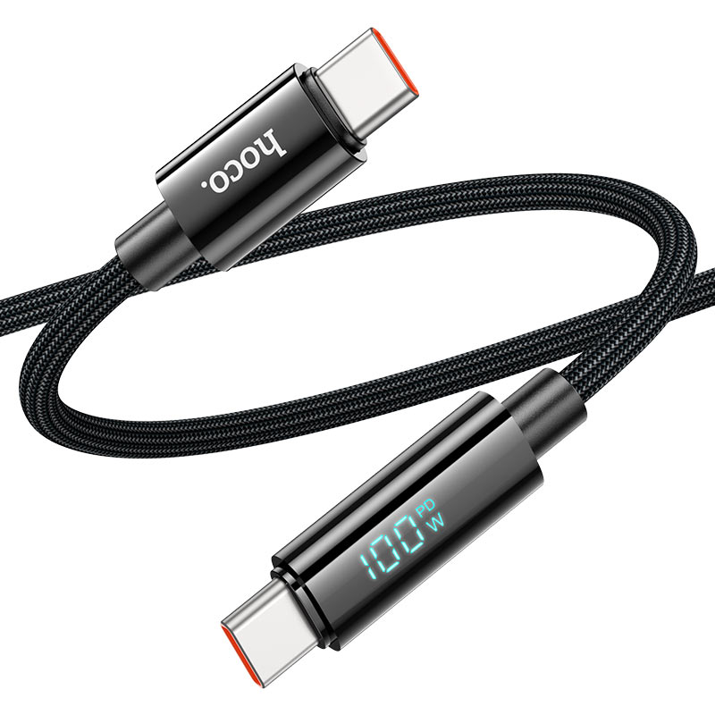 Hoco U125 Benefit 100W charging data cable with display Type-C to Type-C