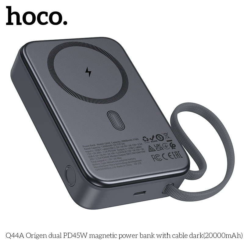 Q44A For Laptop PD45W 20000mAh MagSafe with Cable power bank wholesale mobile accessory
