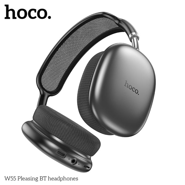 Hoco W55 Plus Happiness ANC noise reduction BT headphones - Silver