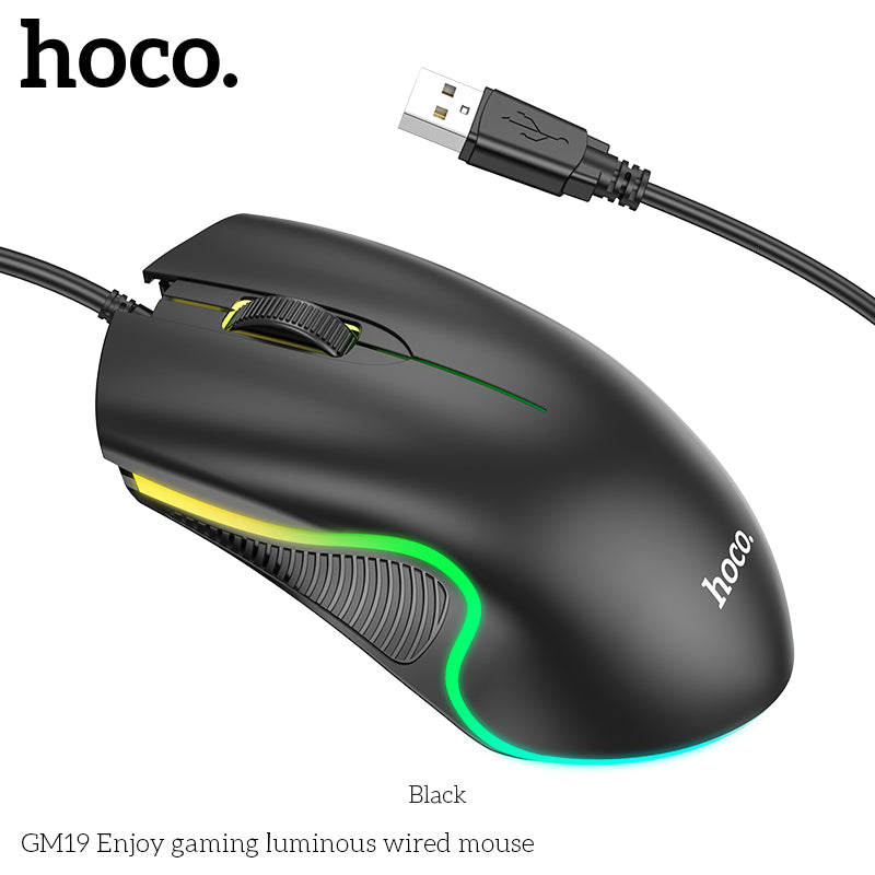 GM19 Enjoy gaming luminous wired mouse