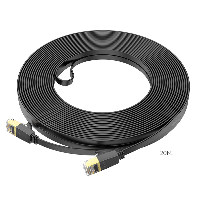 US07 General pure copper flat network cable(L=20M) - Black