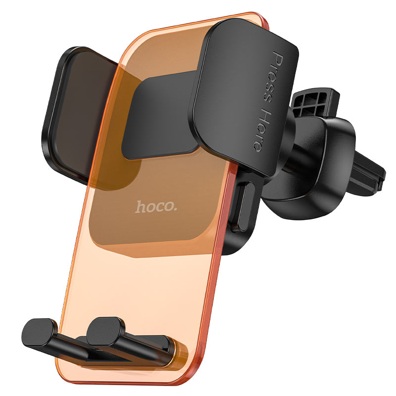 HOCO CA117 Exquisite Press Type Air Outlet Car Holder - Black