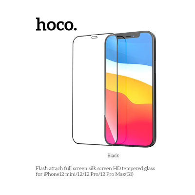 HOCO G1 Full Silk Screen HD Tempered Glass Anti-fingerprint For iPhone 12 Pro Max