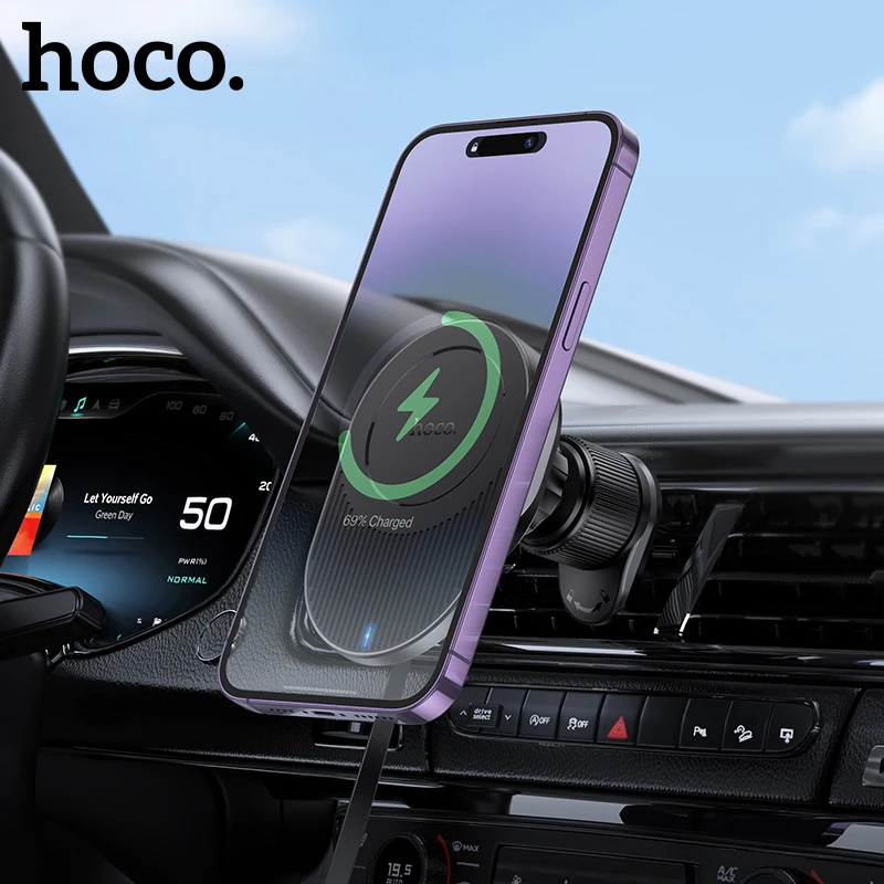 HOCO HW12 Car Holder to Air Vent with Wilress Car Phone Holder wholesale mobile accessory