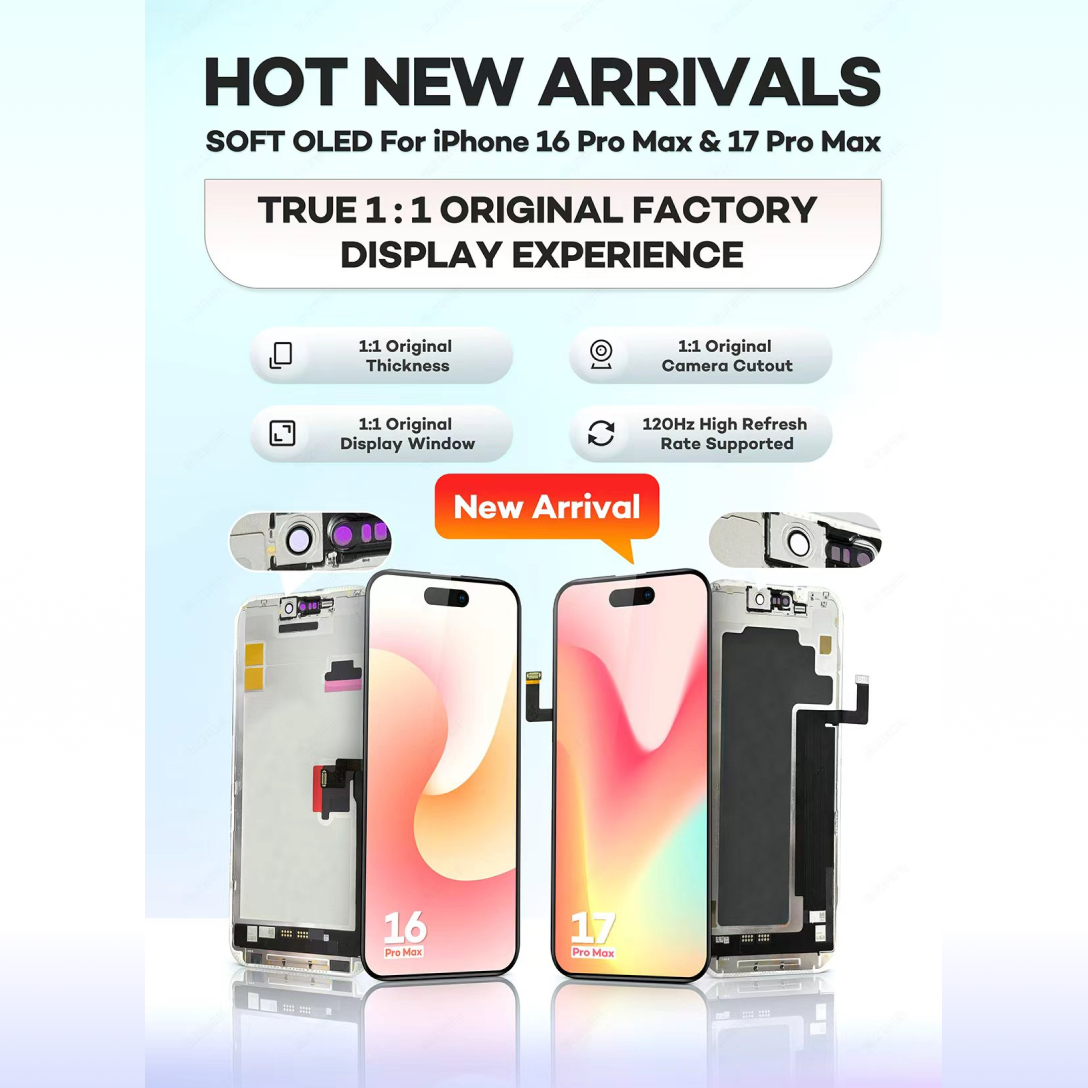 HX iPhone 16 Pro Max Soft Oled Aftermarket Assembly