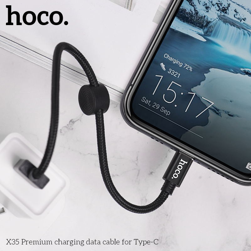X35 Type C Charging Cable (L=0.25M)- Black