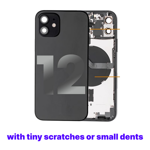iPhone 12 Oem Compatible Housing with Full Parts - Black - Blemished