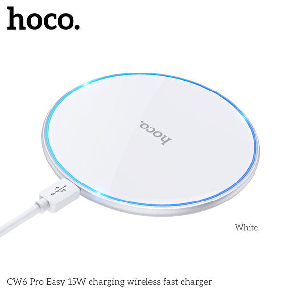 CW6 Pro Easy 18W charging wireless fast charger White