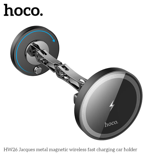 HW26 Jacques metal magnetic wireless fast charging car holder