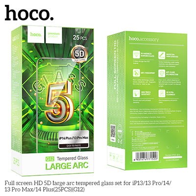 G12 10D Large Anti-static Full Cover Tempered Glass Screen Protector - iP13 Pro Max/14 Plus
