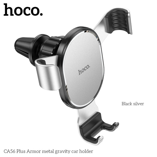 HOCO CA56 Plus Armor Metal Gravity Car Holder - Silver