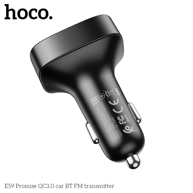 HOCO E59 Wireless FM Transmitter with Qc3.0 Fast Car Charger wholesale mobile accessory
