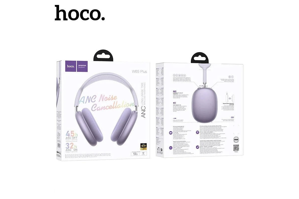 Hoco W65 Plus Happy ANC BT headphones Purple