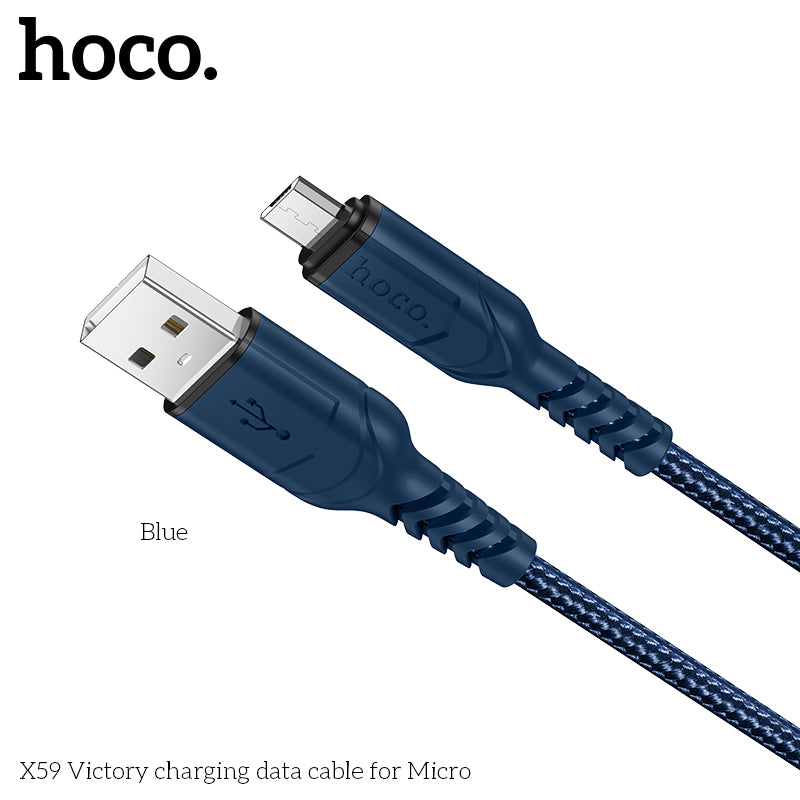 HOCO X59 Victory charging data cable for Micro black