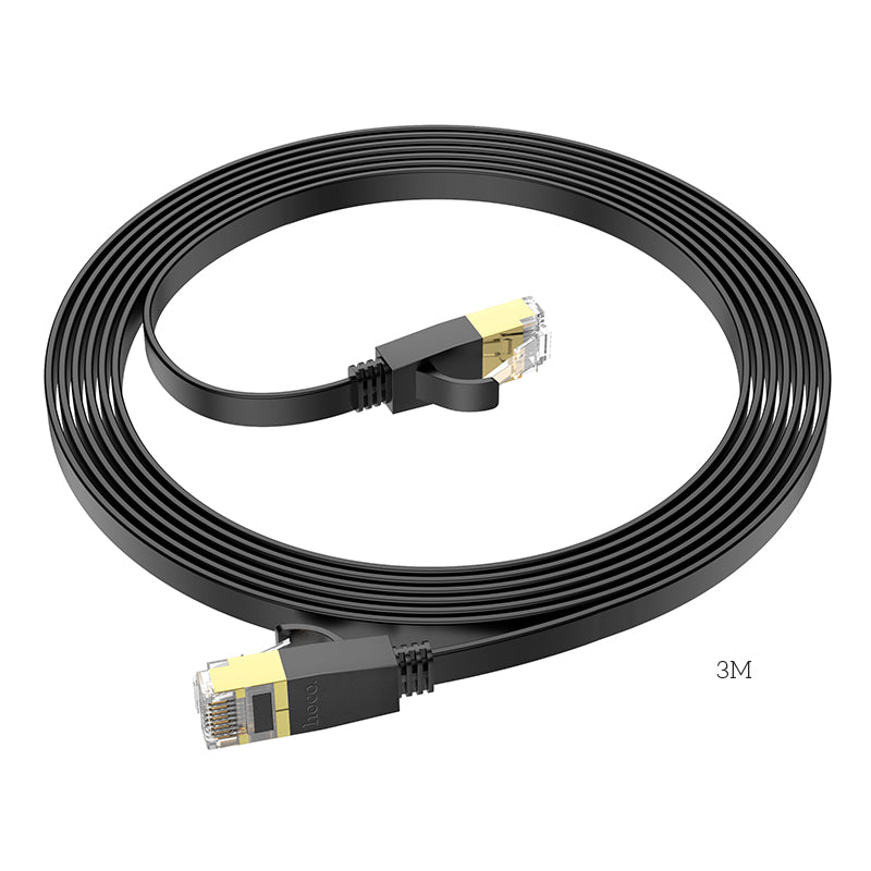 US07 General pure copper flat network cable(L=20M) - Black