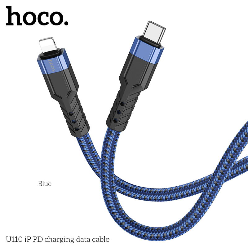 U110 Hoco iP PD charging data cable Blue