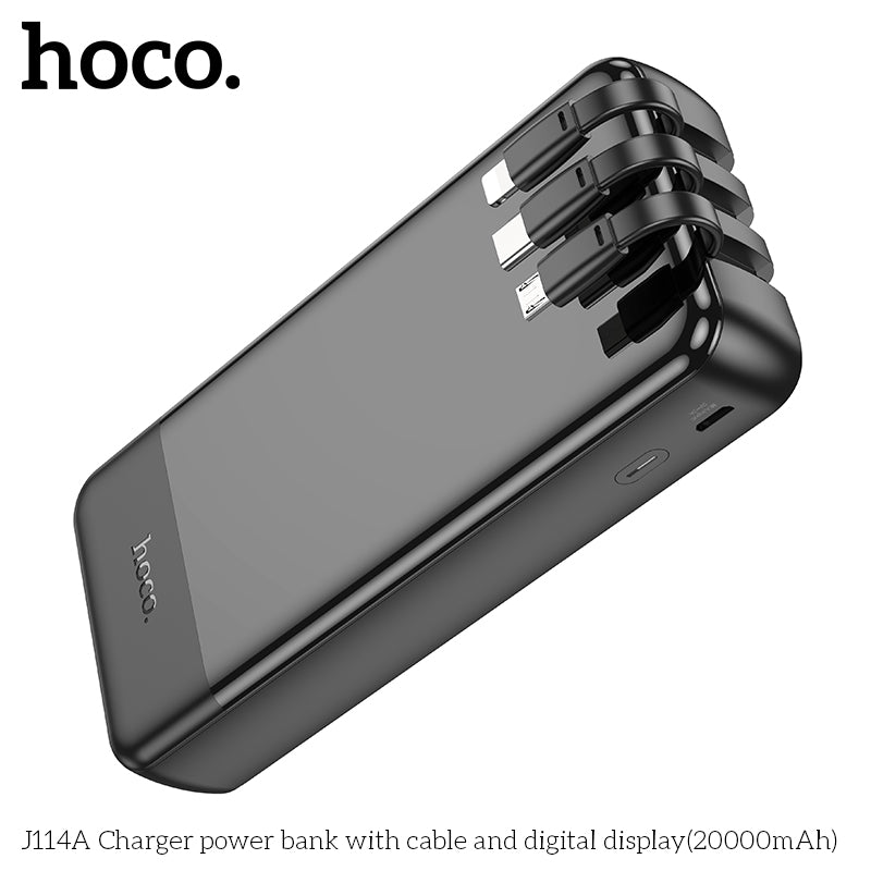 Hoco J114A Charger power bank with cable and digital display wholesale mobile accessory