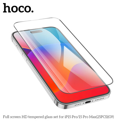 HOCO G9 Full Screen HD Tempered Glass Screen Protector For iP15 Pro Max