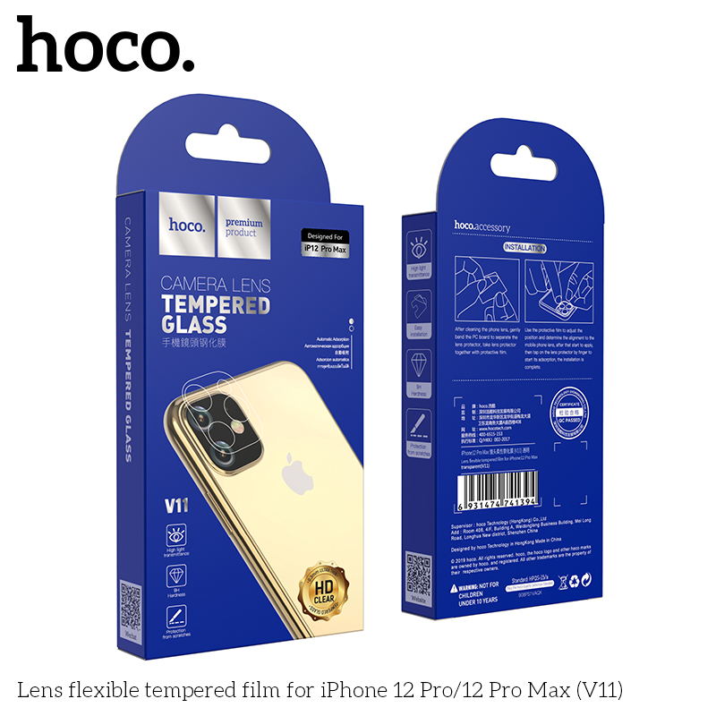 HOCO V11 Camera Lens Flexible tempered glass- iPhone 12 Pro Max