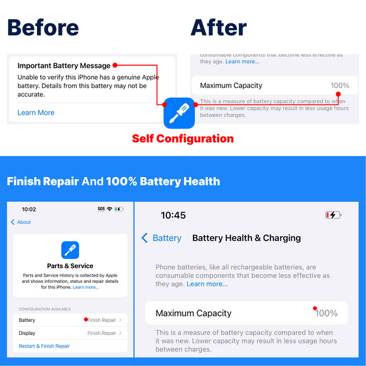 iPhone 12/12 Pro Replacement Battery - Self Configuration replacement battery repair part